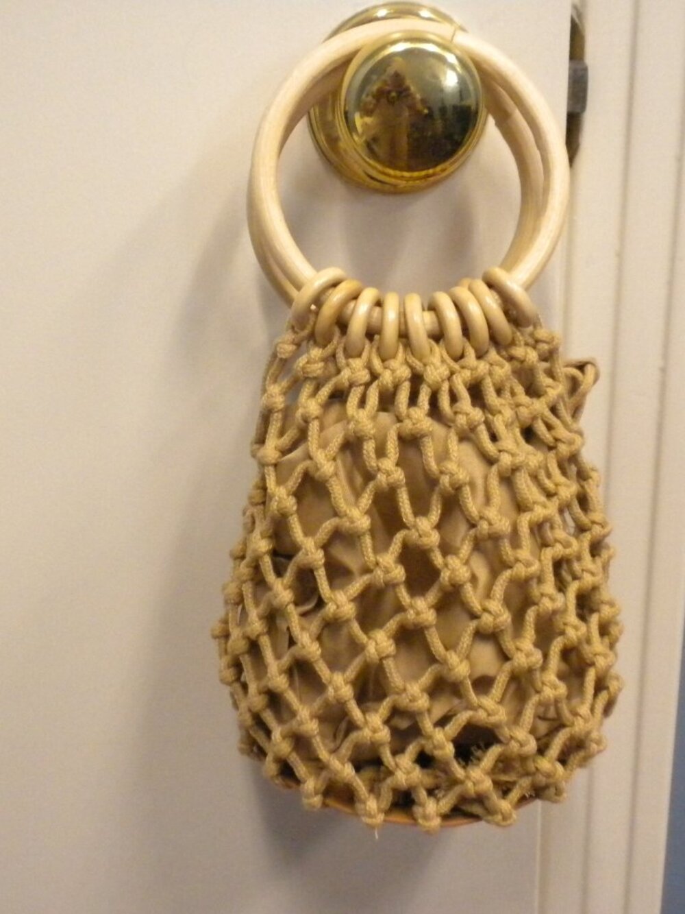 rattan bucket handbag